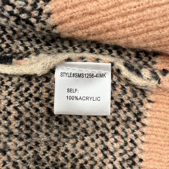 4Sienna Size L Cardigan Sweater Leopard Animal Print Open Front Knit Soft Casual - Picture 7 of 10